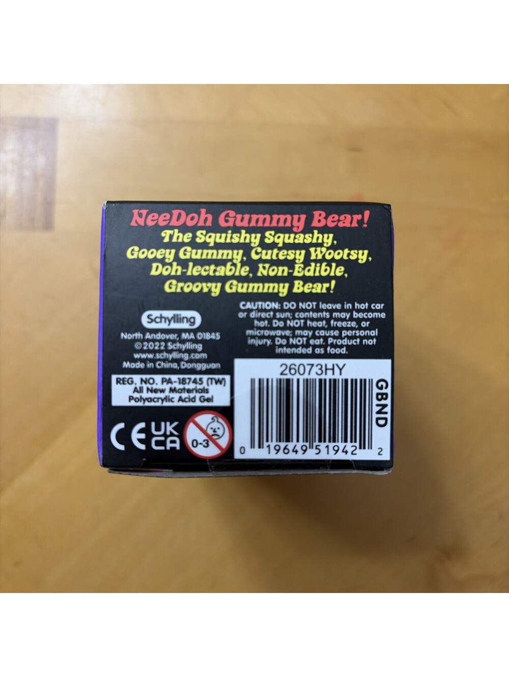 Schylling NeeDoh Gummy Bear Purple Squeeze Ball Squeezable Toy - Picture 3 of 6